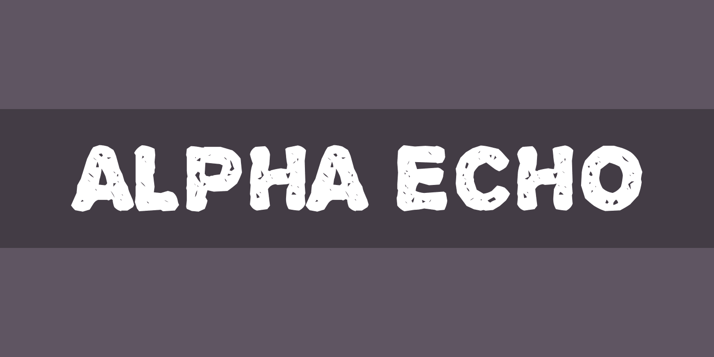 Przykład czcionki Alpha Echo